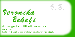 veronika bekefi business card