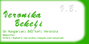 veronika bekefi business card